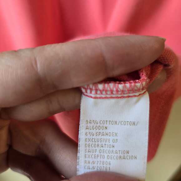 Tommy Hilfiger Women's Multicolor Polo Shirt Size XL Coral Blue Tenniscore Y2K - Picture 6 of 7